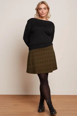 Border Skirt Ruby Jacquard