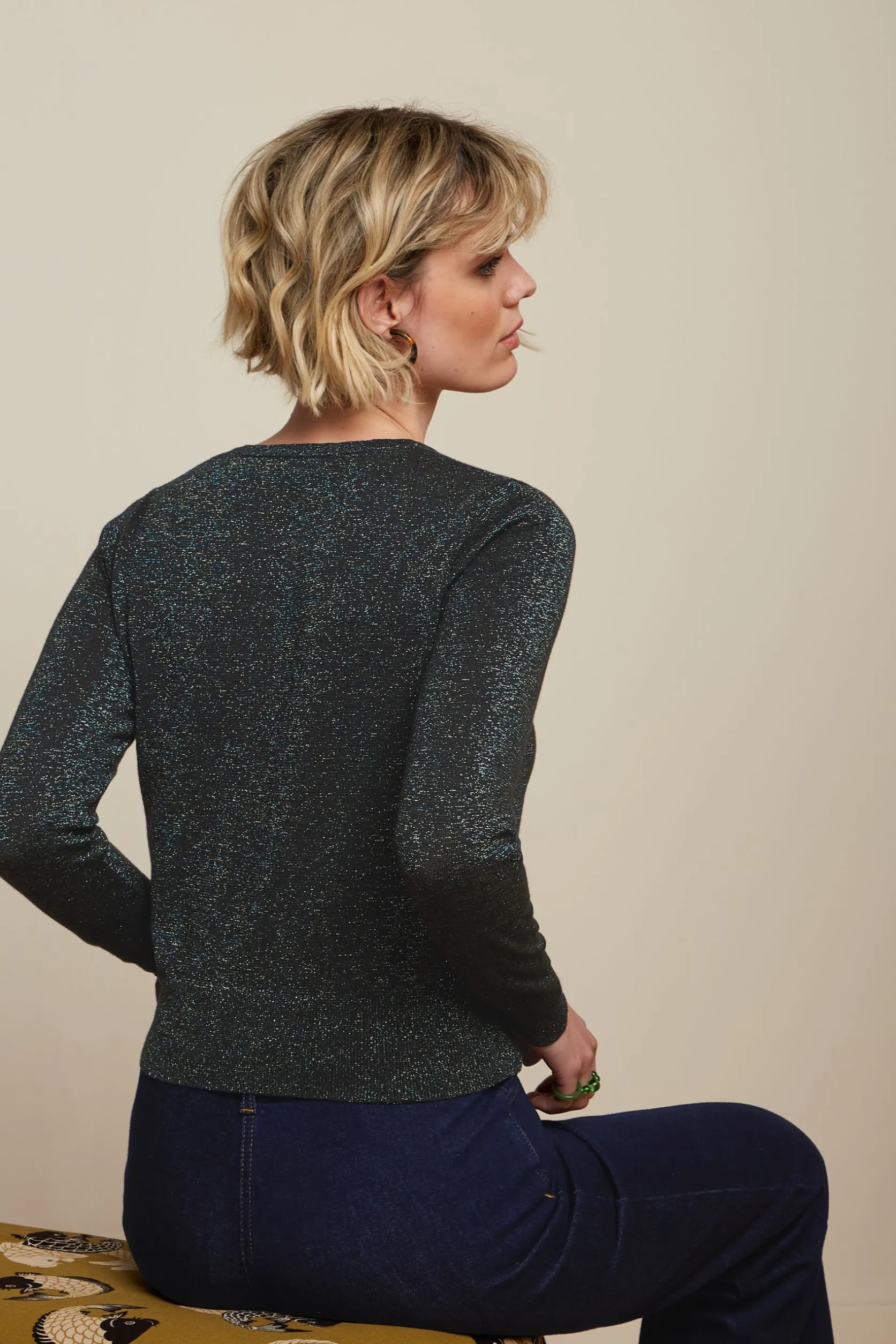 Cardi Roundneck Lapis