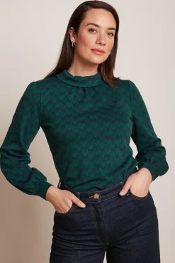 Dita Top Bell Sleeve Duffy Jacquard