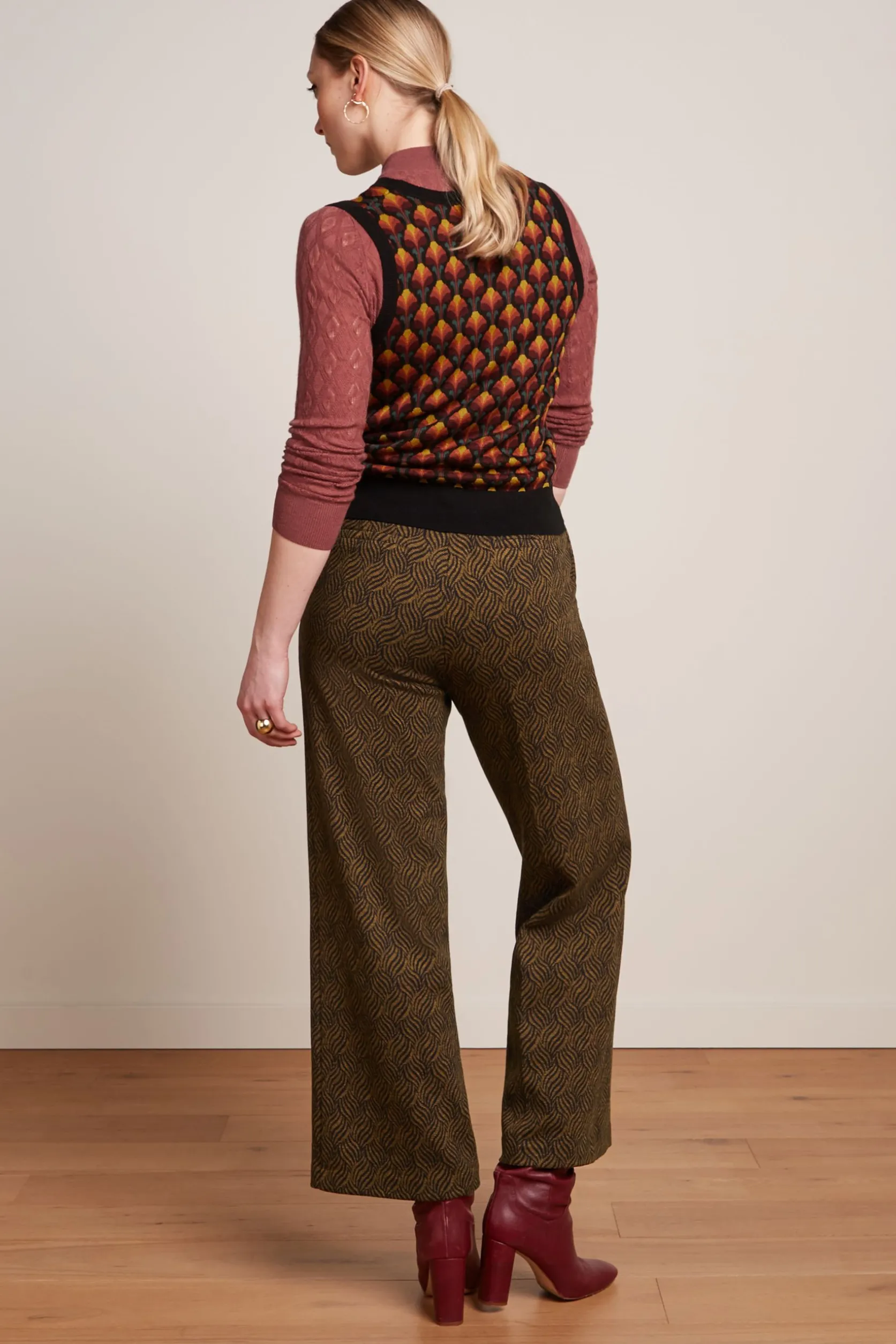 Federica Pants Ruby Jacquard