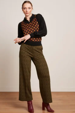 Federica Pants Ruby Jacquard