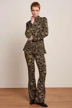 Flared Pants Bobbin Jacquard