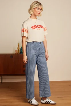 High Waist Pocket Pants Osei Stripe