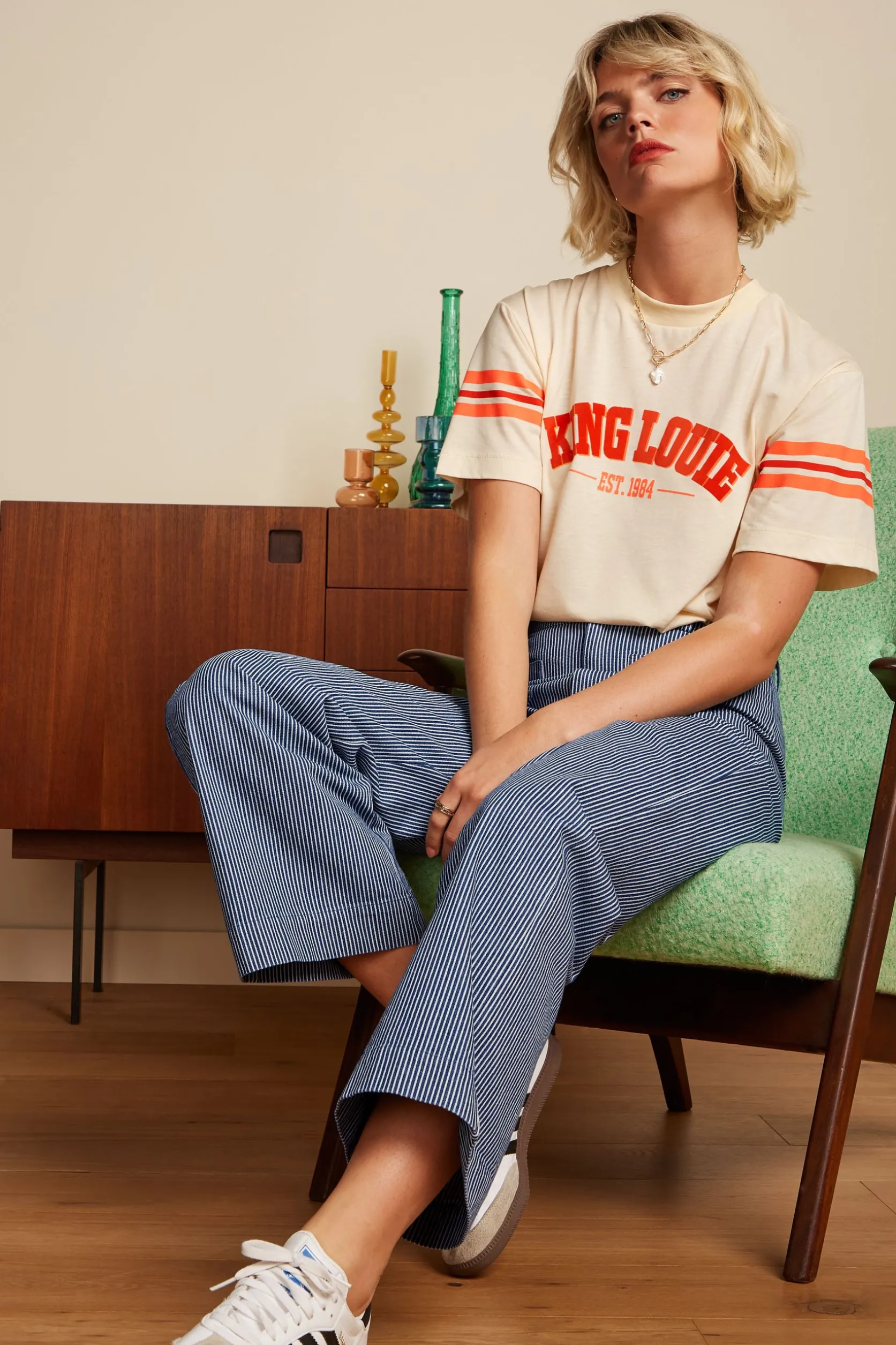 High Waist Pocket Pants Osei Stripe