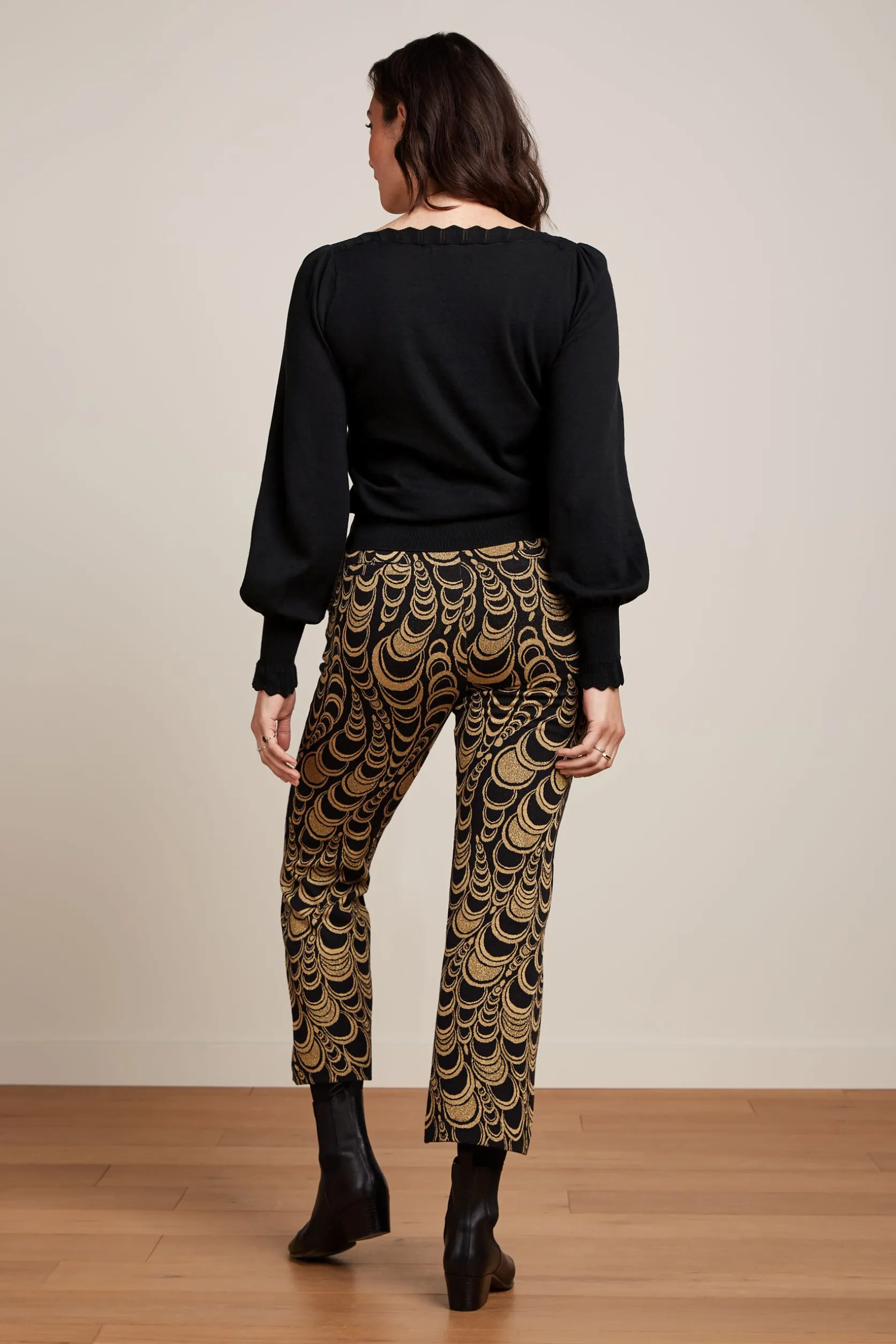 Luz Cropped Pants Bobbin Jacquard