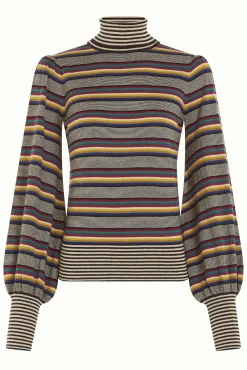 Maya Rollneck Top Sixties Stripe
