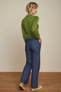 Polo Rufffle Top Lapis