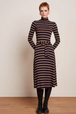 Rollneck Dress Century Stripe