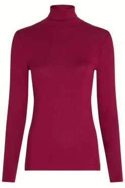 Rollneck Top Uni Rib