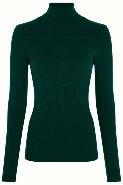 Rollneck Top Uni Rib