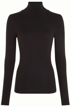 Rollneck Top Uni Rib