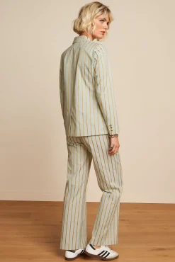 Tina Blazer Ash Stripe
