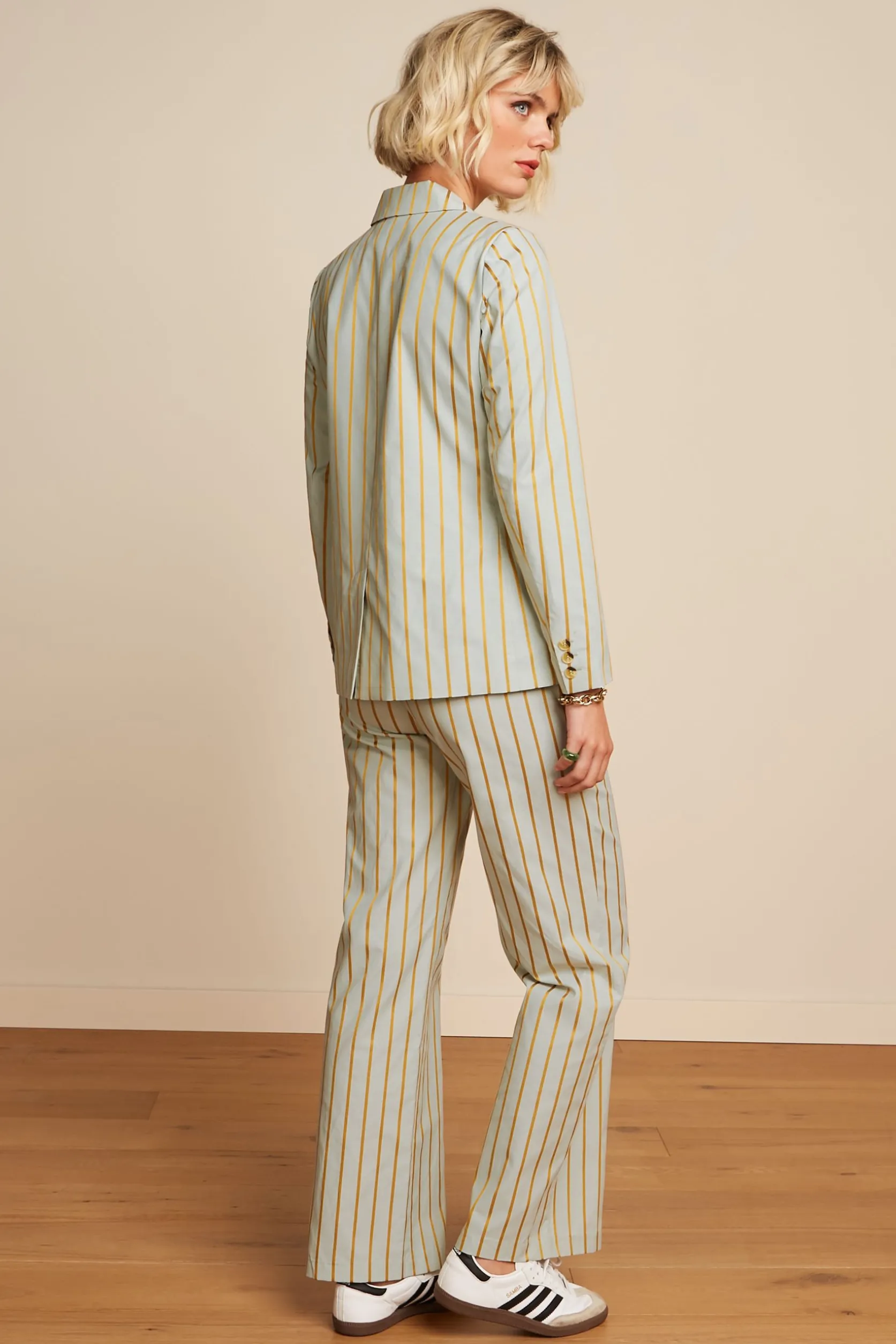 Tina Blazer Ash Stripe
