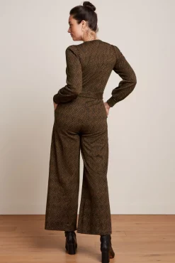 Zita Jumpsuit Ruby Jacquard